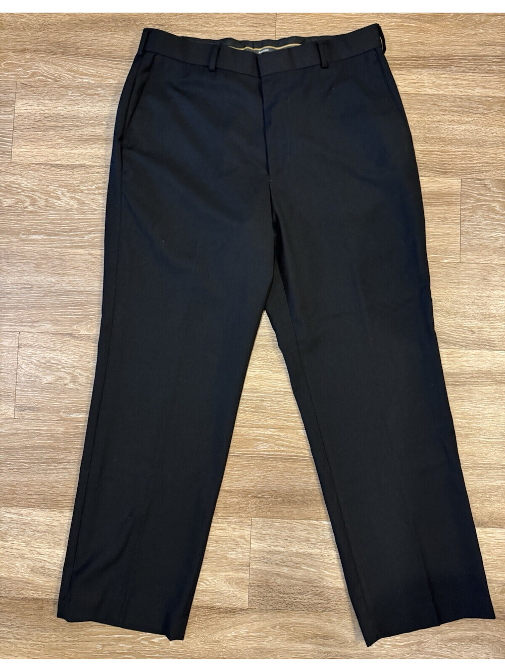 Arrow Heritage Men’s Black Flat Front Dress Pants Straight Leg Pockets 38W
